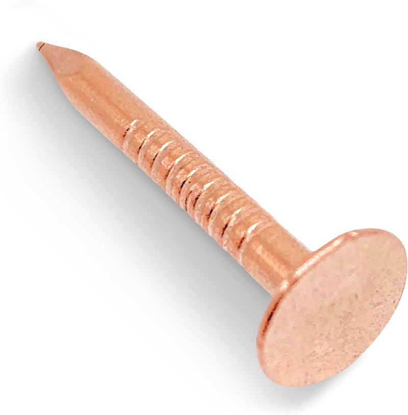 Dubbs Hardware 1 Inch Copper Nails Roofing Finish 100 Nails - Solid Pure Copper Slate Spikes Flashing Furniture Boat - Package Includes 100 pieces of The Highest Quality Nails by - Image 1